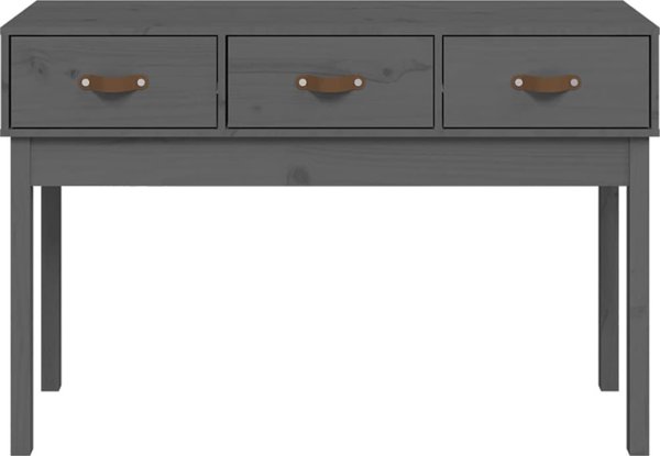 vidaXL vidaXL Stolik konsolowy, szary,114x40x75 cm, lite drewno sosnowe