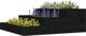 vidaXL Donica, czarna, 78x78x27 cm, lite drewno sosnowe