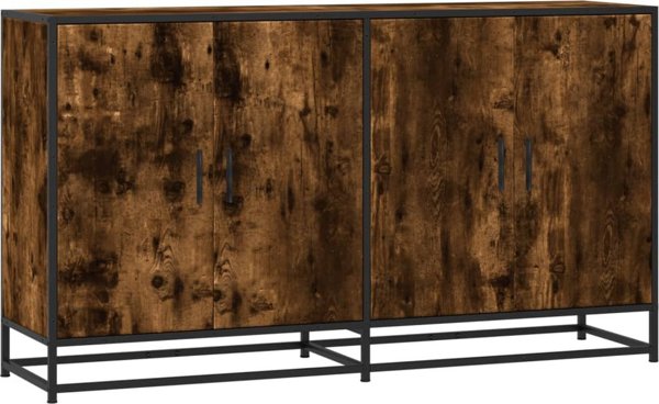 vidaXL Ντουλάπι Αποθήκευσης, Καπνιστή Δρυς, 134x35x76 εκ., Ξύλινο Έπιπλο Σαλονιού