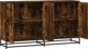 vidaXL Ντουλάπι Αποθήκευσης, Καπνιστή Δρυς, 134x35x76 εκ., Ξύλινο Έπιπλο Σαλονιού