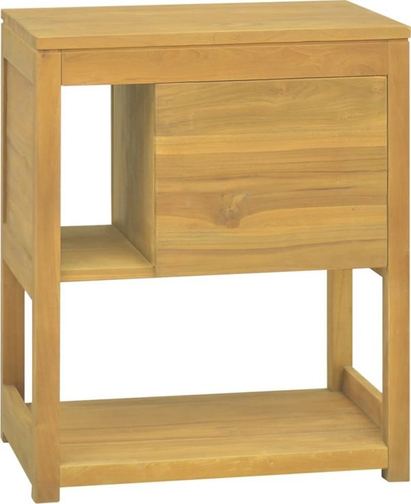 Ράφι μπάνιου vidaXL 60x40x75 cm, lite drewno tekowe