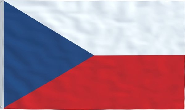 vidaXL Flaga Czech z masztem, 6,23 m, aluminium