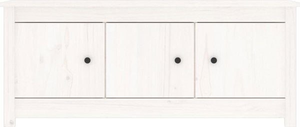 vidaXL Ντουλάπα παπουτσιών, λευκή, 110x38x45,5 cm, μασίφ πεύκο