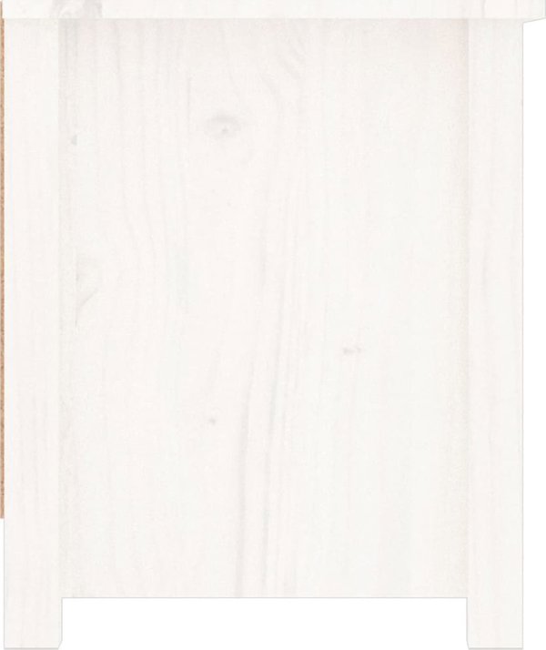 vidaXL Ντουλάπα παπουτσιών, λευκή, 110x38x45,5 cm, μασίφ πεύκο