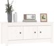 vidaXL Ντουλάπα παπουτσιών, λευκή, 110x38x45,5 cm, μασίφ πεύκο