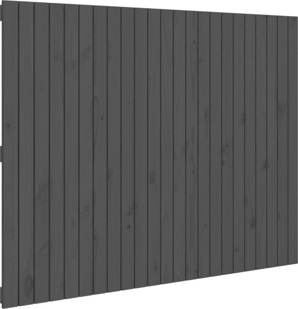 vidaXL Κεφαλάρι κρεβατιού, γκρι, 146,5x3x110 cm, από μασίφ πεύκο