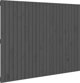 vidaXL Κεφαλάρι κρεβατιού, γκρι, 146,5x3x110 cm, από μασίφ πεύκο