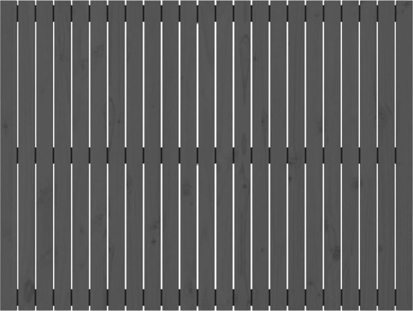 vidaXL Κεφαλάρι κρεβατιού, γκρι, 146,5x3x110 cm, από μασίφ πεύκο