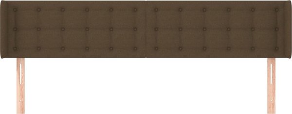 vidaXL Κεφαλάρι uszak, σκουρό καφέ, 203x16x78/88 εκ, ύφασμα