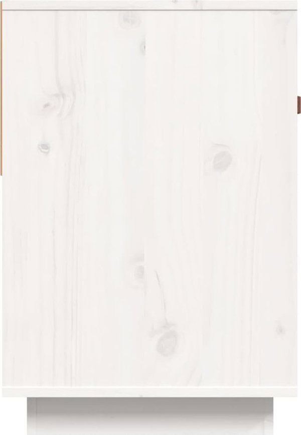 vidaXL Έπιπλο τηλεόρασης, λευκό, 90x40x60 εκ., μασίφ πεύκο