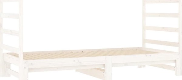 vidaXL Επεκτεινόμενο κρεβάτι, λευκό, 2x(90x190) cm, μασίφ πεύκο