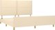 vidaXL Κρεβατοκάμαρα με κεφαλάρι εκρού 180x200 cm με υφασμάτινη επένδυση