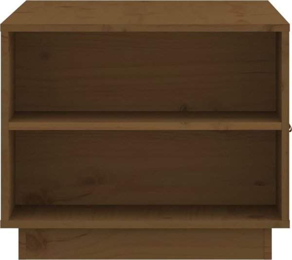 vidaXL Τραπεζάκι καφέ, μέλι καφέ, 100x50x41 εκ, συμπαγές πεύκο