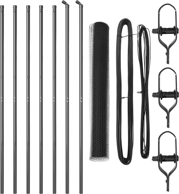 vidaXL Εξάγωνο Σύρμα Περίφραξης, Γκρι, 1x10 m, Ατσάλινο