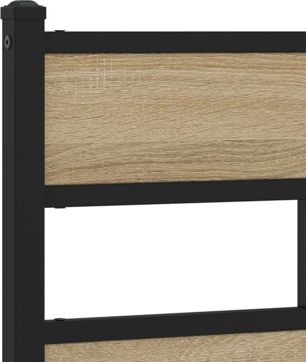 vidaXL Metalowa rama lozka bez materaca dab sonoma 193x203 cm