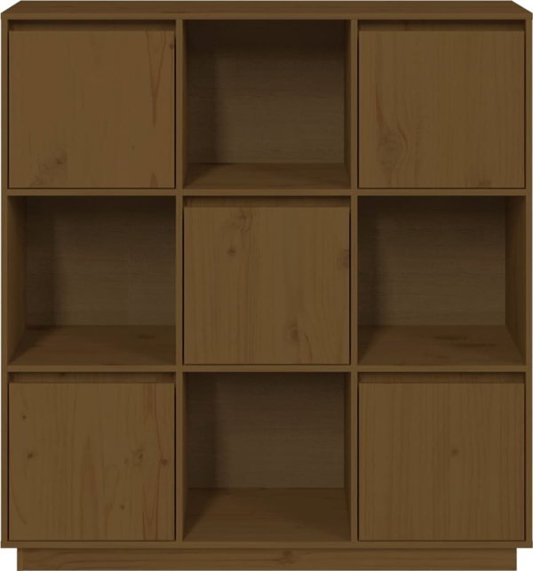 vidaXL Ντουλάπι, μελί καφέ, 110,5x35x117 εκ, μασίφ πεύκο