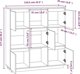 vidaXL Ντουλάπι, μελί καφέ, 110,5x35x117 εκ, μασίφ πεύκο