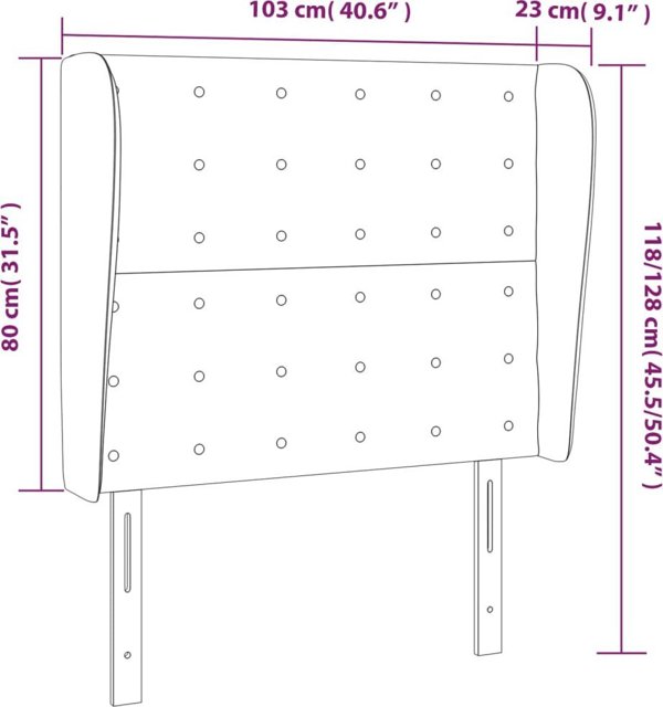 vidaXL Ζαγκλωβός uszak, ανοιχτό γκρι, 103x23x118/128 εκ., υφασμάτινος