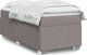 vidaXL Κρεβάτι Καντινεντάλ με Στρώμα, Taupe, Ύφασμα, 80x200 cm