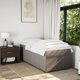 vidaXL Κρεβάτι Καντινεντάλ με Στρώμα, Taupe, Ύφασμα, 80x200 cm