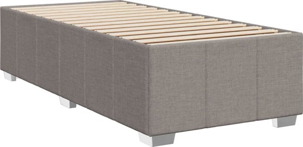 vidaXL Κρεβάτι Καντινεντάλ με Στρώμα, Taupe, Ύφασμα, 80x200 cm