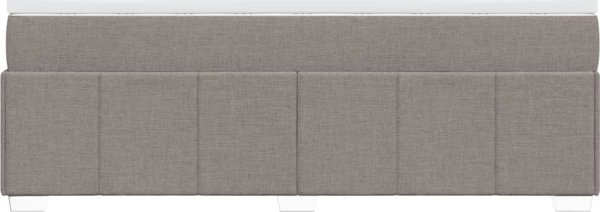 vidaXL Κρεβάτι Καντινεντάλ με Στρώμα, Taupe, Ύφασμα, 80x200 cm