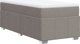 vidaXL Κρεβάτι Καντινεντάλ με Στρώμα, Taupe, Ύφασμα, 80x200 cm