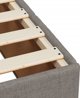 vidaXL Κρεβάτι Καντινεντάλ με Στρώμα, Taupe, Ύφασμα, 80x200 cm
