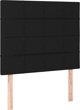 vidaXL Κοντινενταλ κρεβάτι με στρώμα, μαύρο, ύφασμα, 90x200 cm