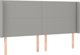 vidaXL Zaglowek do lozkaw z LED, jasnoszary, 183x16x118/128 cm, tkanina