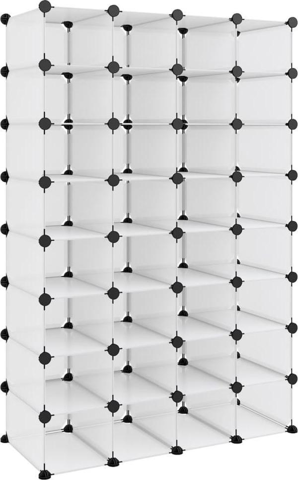 vidaXL vidaXL Stojak na buty, przezroczysty, 93x36,5x140 cm, PP
