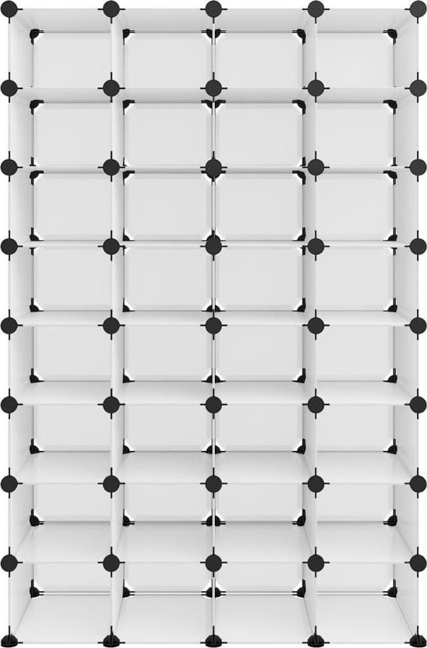 vidaXL vidaXL Stojak na buty, przezroczysty, 93x36,5x140 cm, PP
