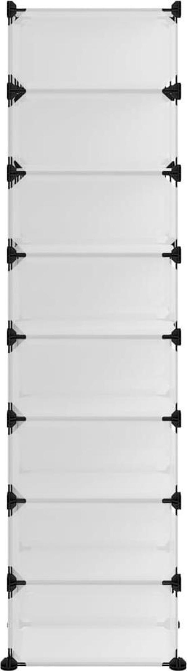 vidaXL vidaXL Stojak na buty, przezroczysty, 93x36,5x140 cm, PP