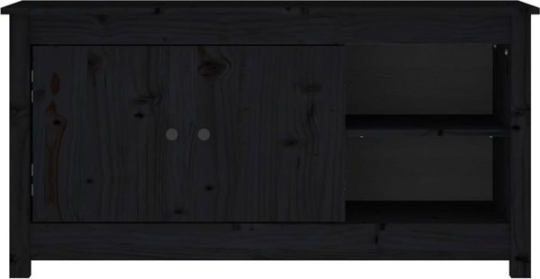 vidaXL Szafka pod telewizor, czarna, 103x36,5x52 cm, drewno sosnowe