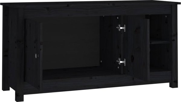 vidaXL Szafka pod telewizor, czarna, 103x36,5x52 cm, drewno sosnowe