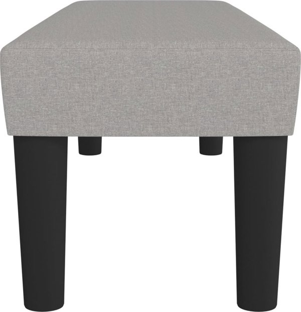vidaXL Πάγκος, ανοιχτό γκρι, 100x30x30 εκ., επενδεδυμένος με ύφασμα