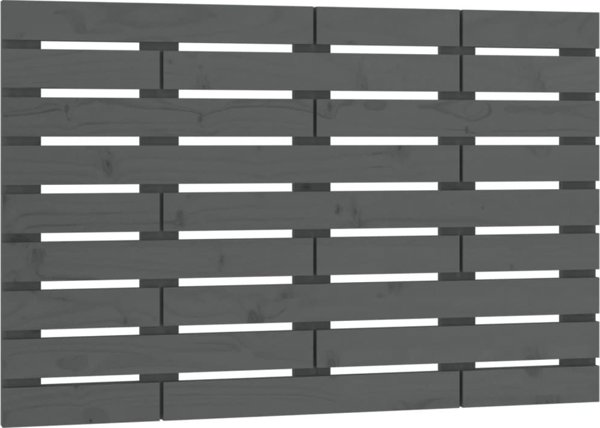 vidaXL Κεφαλάρι κρεβατιού, γκρι, 96x3x63 εκ, μασίφ ξύλο πεύκου
