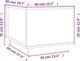 vidaXL Stolik kawowy, czarny, 40x50x35 cm, lite drewno sosnowe