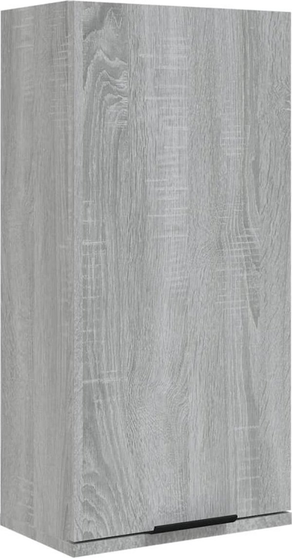 vidaXL Κρεμαστή Ντουλάπα Μπάνιου, Sonoma Γκρι Δρυς, 32x20x67 εκ.