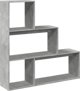 vidaXL Ράφι διαχωριστικό 3 επίπεδα γκρι μπετόν 123x29x123 εκ.