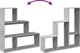 vidaXL Ράφι διαχωριστικό 3 επίπεδα γκρι μπετόν 123x29x123 εκ.