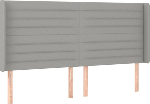 vidaXL Κρεβάτι Continental με Στρώμα σε Ανοιχτό Γκρι, 160x200 εκ., Ύφασμα