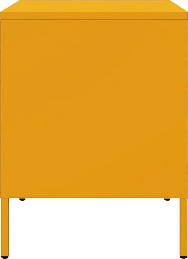 vidaXL Szafki nocne, 2 szt., musztardowe, 36x39x50,5 cm, stal
