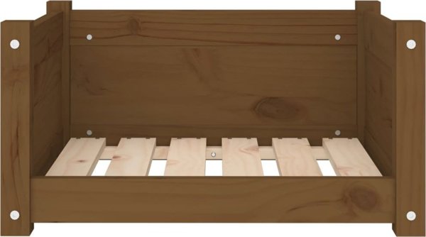 Κρεβάτι για σκύλους vidaXL, μέλι καφέ, πεύκο, 55,5x45,5x28 cm