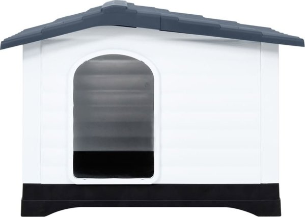 vidaXL vidaXL Buda dla psa, szara, 90,5x68x66 cm, polipropylen