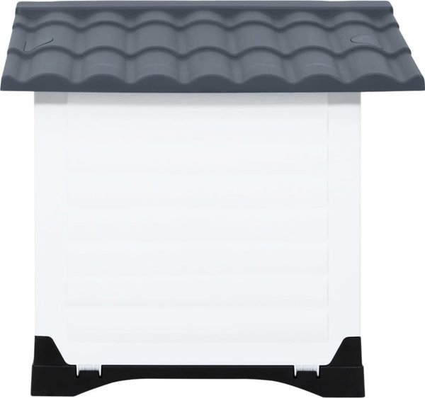 vidaXL vidaXL Buda dla psa, szara, 90,5x68x66 cm, polipropylen