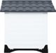 vidaXL vidaXL Buda dla psa, szara, 90,5x68x66 cm, polipropylen