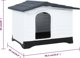 vidaXL vidaXL Buda dla psa, szara, 90,5x68x66 cm, polipropylen