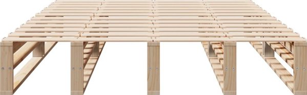vidaXL Rama κρεβατιού χωρίς στρώμα, 135x190 εκ., μασίφ πεύκο