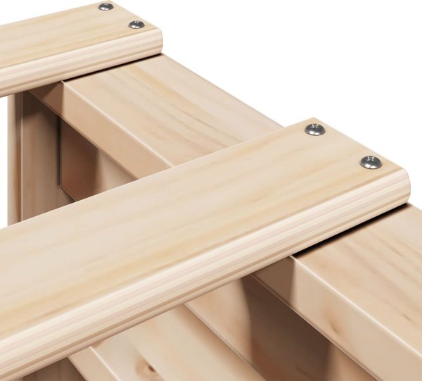 vidaXL Rama κρεβατιού χωρίς στρώμα, 135x190 εκ., μασίφ πεύκο